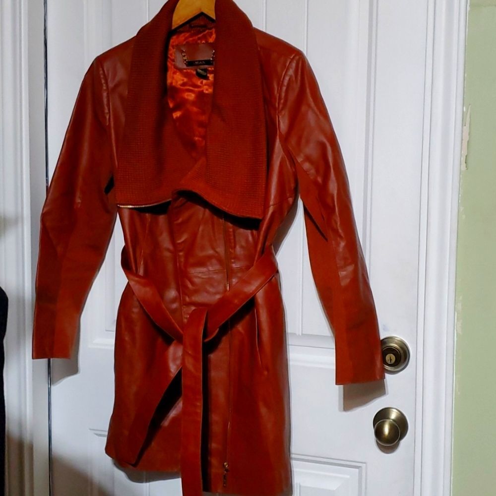 Iman 100% Leather Jacket Size L